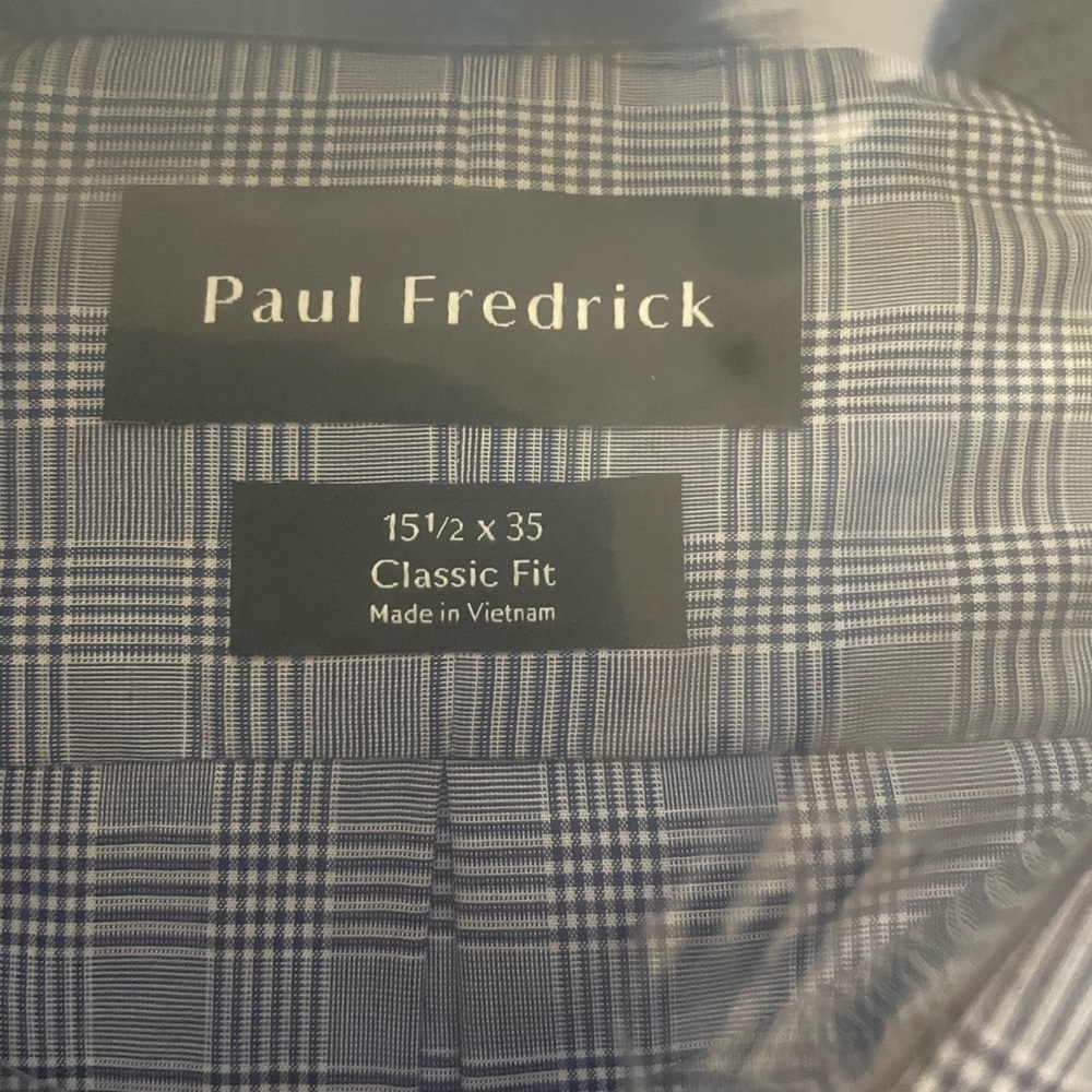NWT Paul Fredrick Men’s Dress Shirt with button down collar!!! - Picture 5 of 5